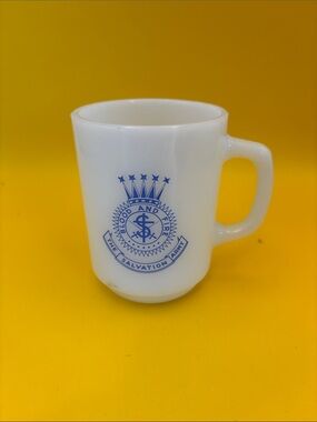 Salvation Army White Ceramic Logo Mug - Blue Print